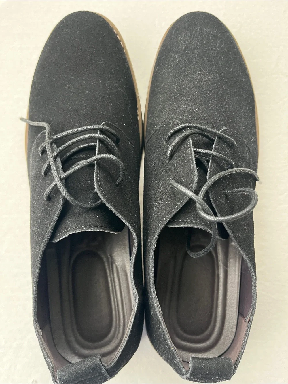 NWOT Men's Black Suede Dress Oxfords. Never Worn.